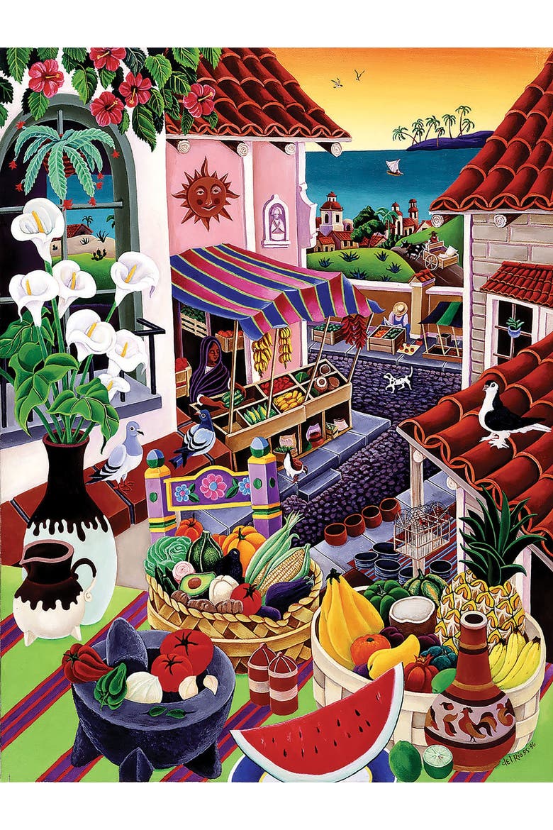 El Mercado 500 piece Jigsaw Puzzle for Adults, Alternate, color, Multicolor