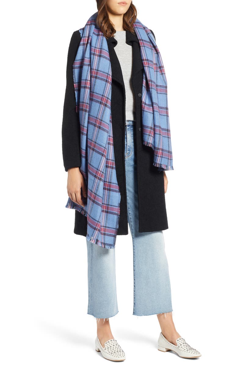 Halogen<sup>®</sup> x Atlantic-Pacific Plaid Double Sided Blanket Wrap, Alternate, color, 