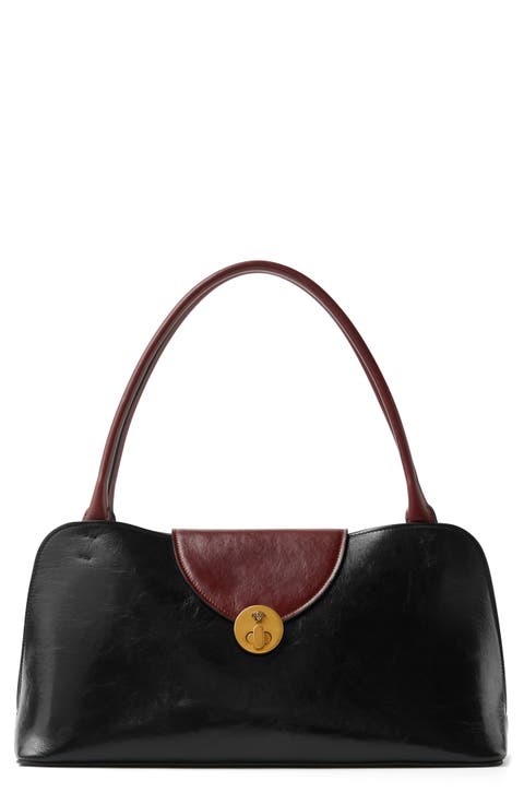 Medium Vivian Leather East/Wester Shoulder Bag