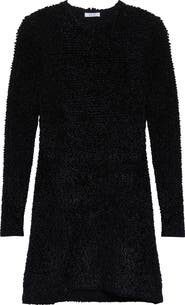 FERRAGAMO Long Sleeve Chenille Shift Dress