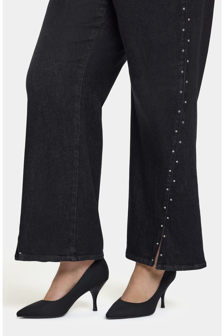 Teresa Rhinestone Split Hem Wide Leg Jeans, Alternate, color, FRENCH NIGHTFALL
