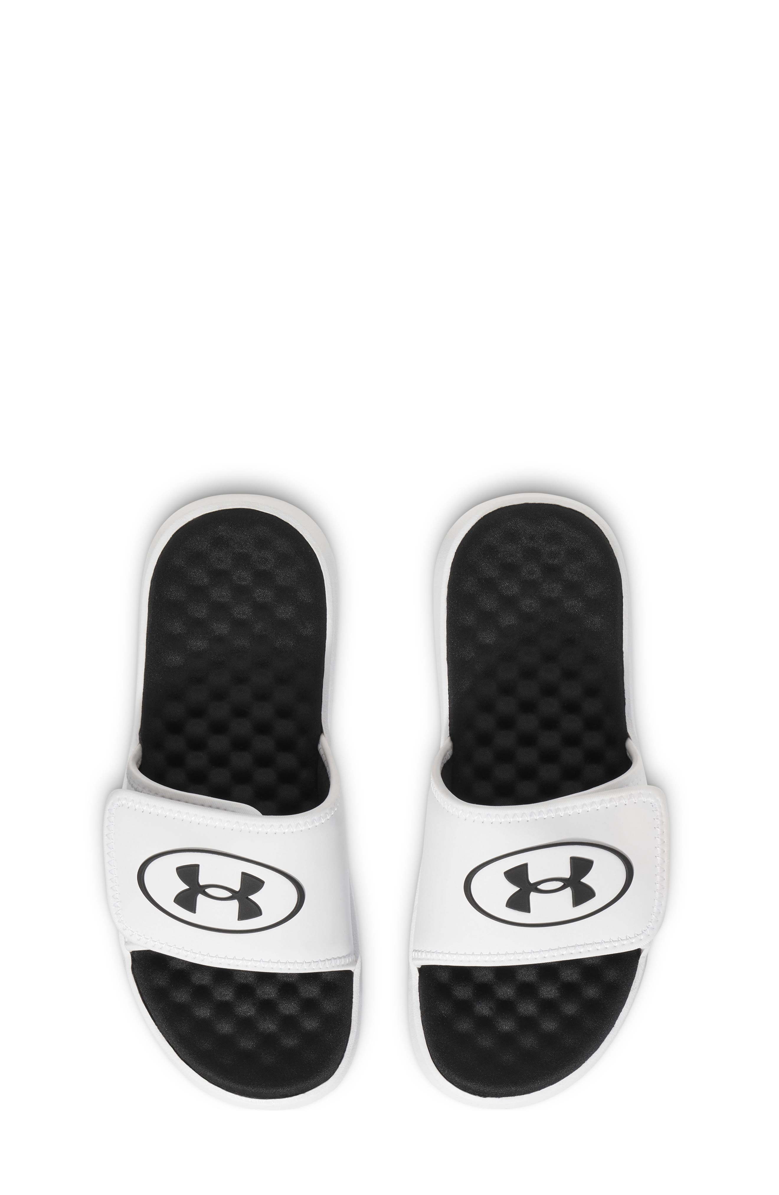 Kids' UA Ignite Pro 8 Slide Sandal, Alternate, color, WHITE