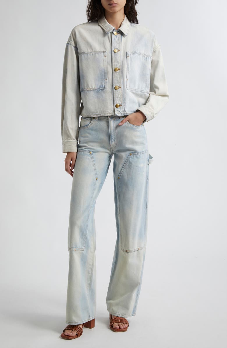 Ulla Johnson The Bobbi Denim Trucker Jacket, Alternate, color, 