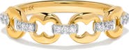 H.J. Namdar 14K Gold Diamond Puffed Mariner Link Ring