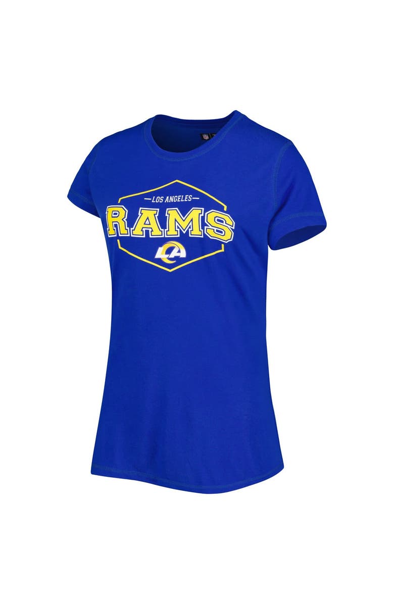 CONCEPTS SPORT Women's Concepts Sport Navy/Gold Los Angeles Rams Badge T-Shirt & Pants Sleep Set, Alternate, color, Royal