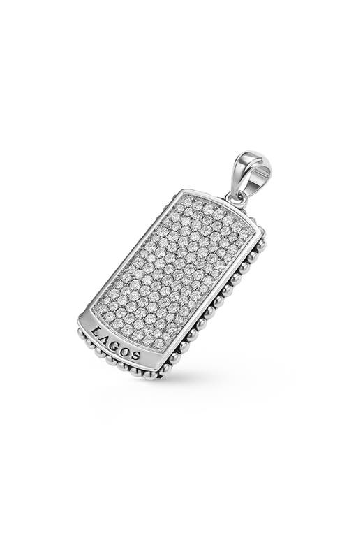 Lagos Sterling Silver Diamond Enhancer Pendant In Silver