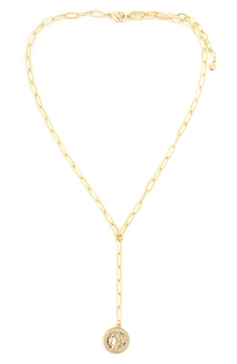 Panacea Coin Y-Necklace, Main, color, Gold