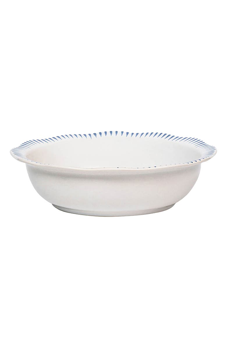 Juliska Sitio Stripe Serving Bowl, Main, color, Whitewash/ Delft Blue