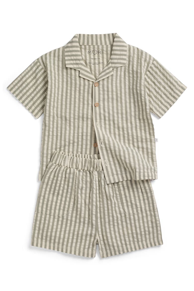 Stripe Seersucker Shirt, Alternate, color, Grey stripe