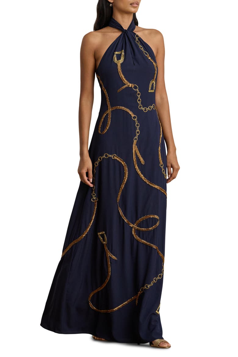 ralph lauren blue sequin dress Lauren Ralph Lauren Hickory sequin dress