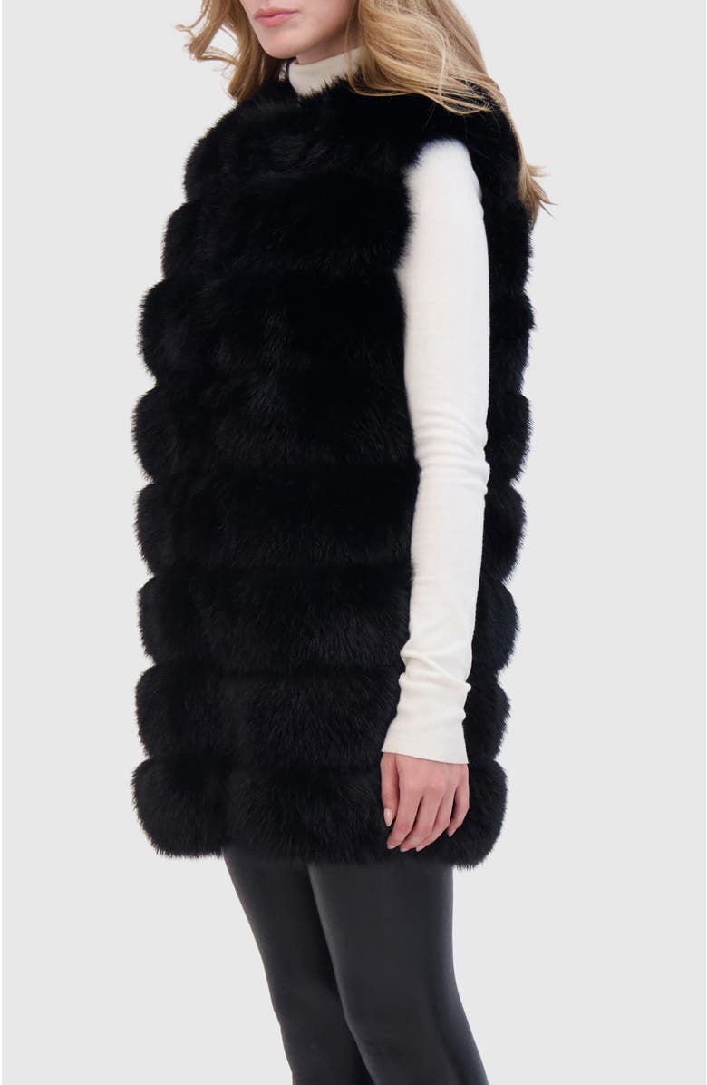 Lyla Grant Fur-Free Fox (Faux Fur) Vest, Alternate, color, Black