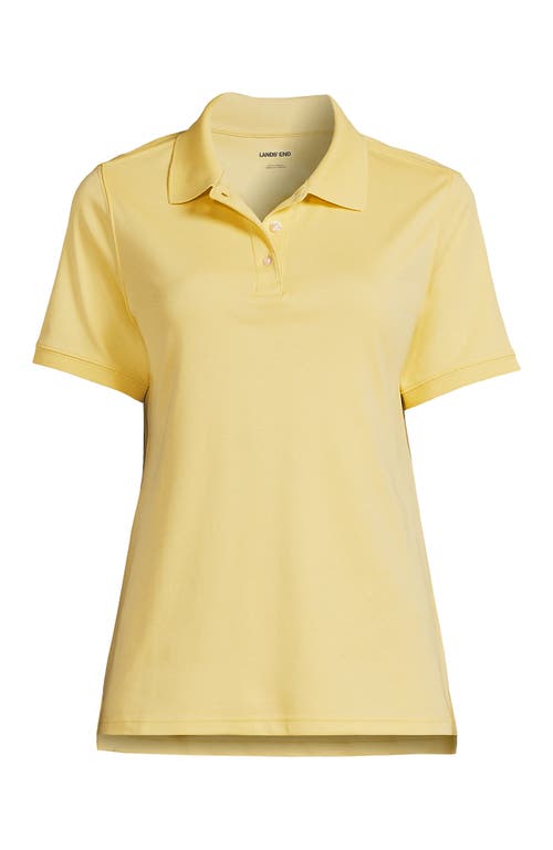 Lands' End School Uniform Short Sleeve Interlock Polo Shirt In Maize