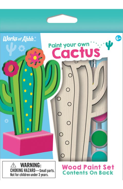 Cactus Wood Craft & Paint Kit