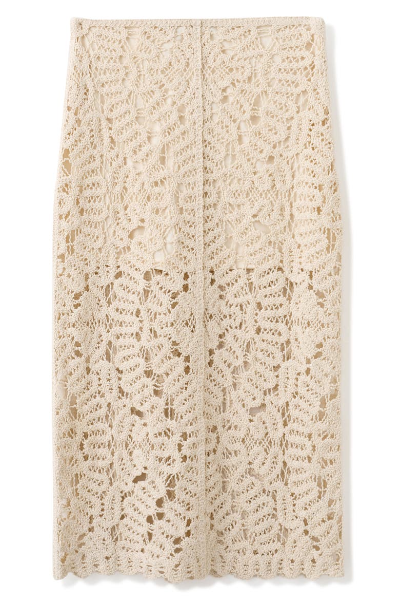 Chunky Stitch Cotton Blend Skirt, Alternate, color, SAND