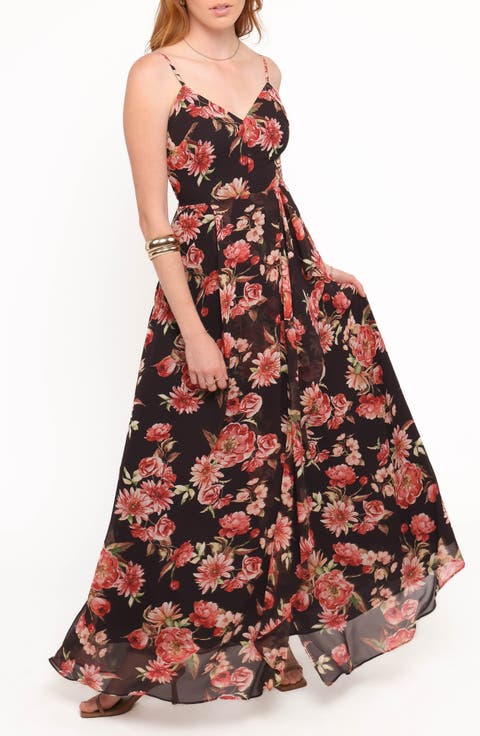 Naver Floral Print Sleeveless Maxi Dress