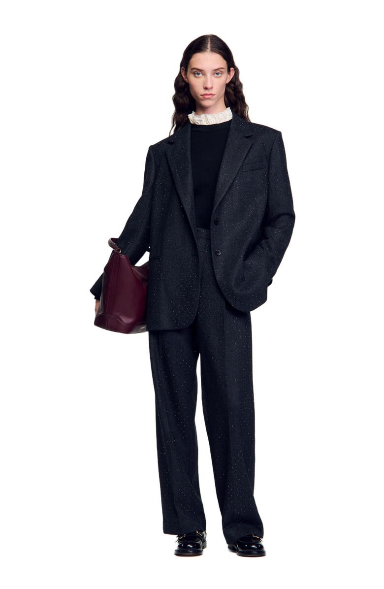 SANDRO Oversized suit jacket, Alternate, color, 