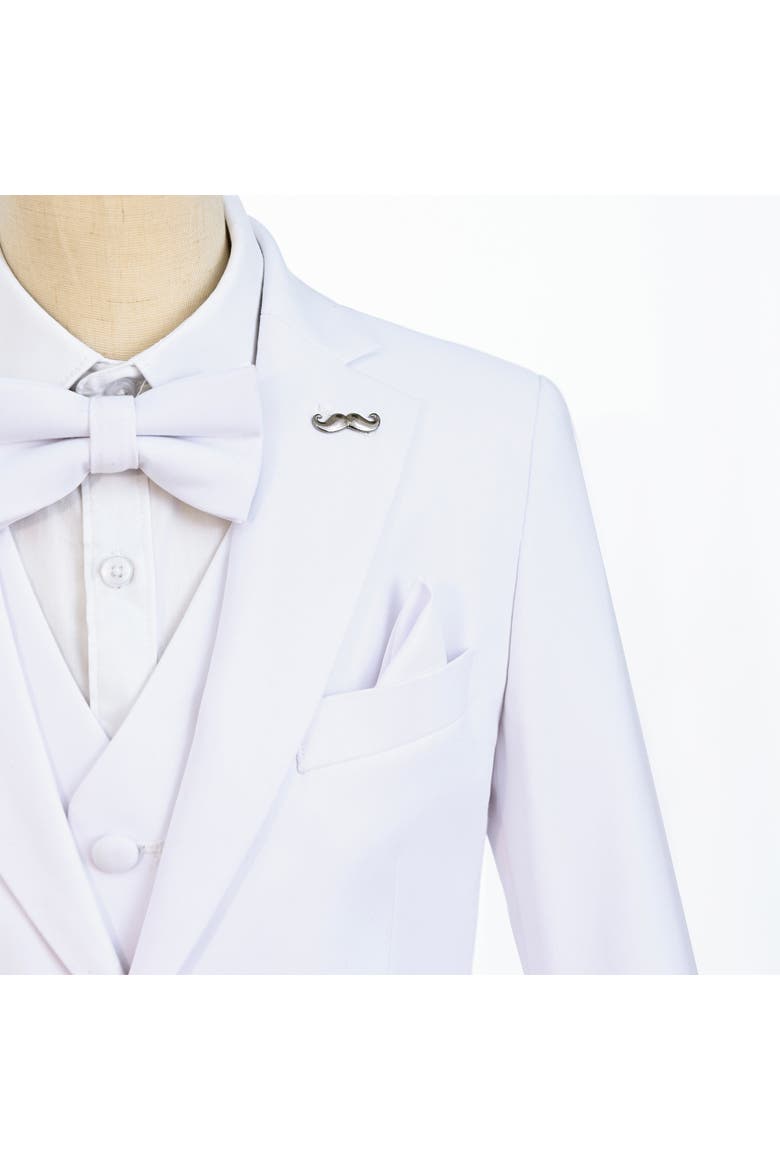 Peak Lapel Tuxedo Set, Alternate, color, White