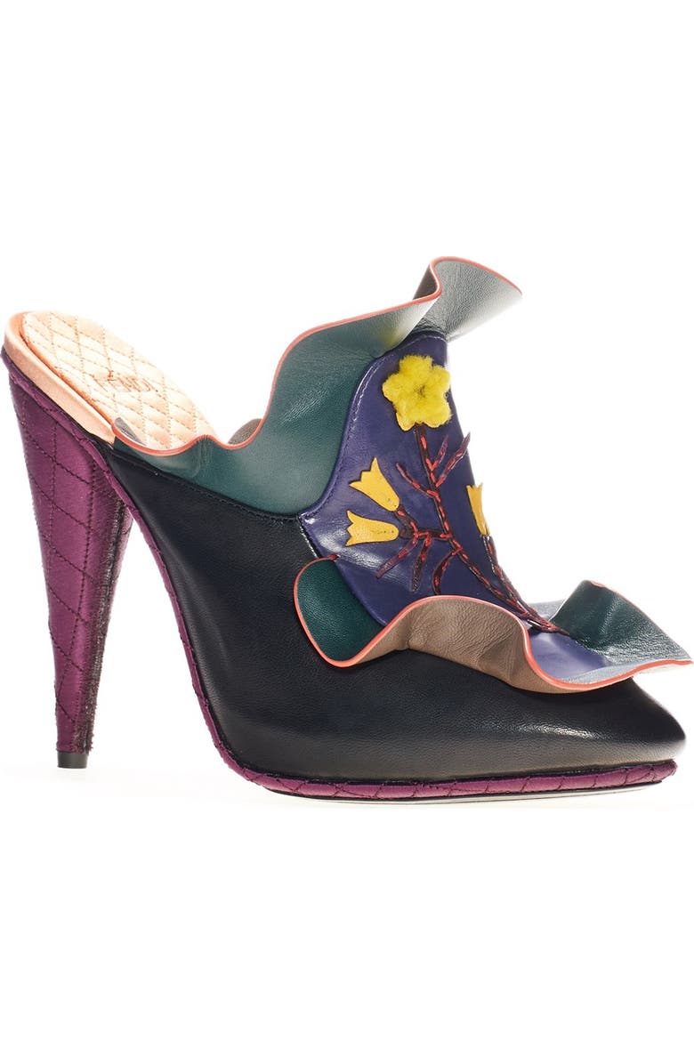 Fendi 'Embroidered Waves' Mule, Main, color,