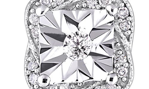 Delmar Diamond Stud Earrings In Silver
