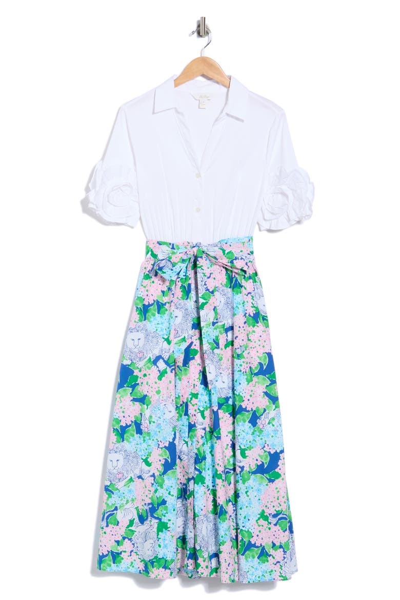 Sonaire Midi Shirtdress, Main, color, BLUE