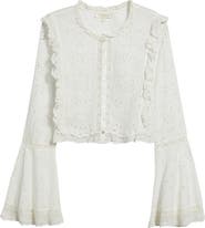 LoveShackFancy Hawthorn Cotton Broderie Anglaise Top