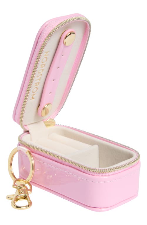 Nordstrom Mini Travel Jewelry Case Key Chain In Pink
