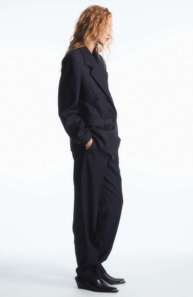 COS Double Breasted Wool Blazer, Alternate, color,
