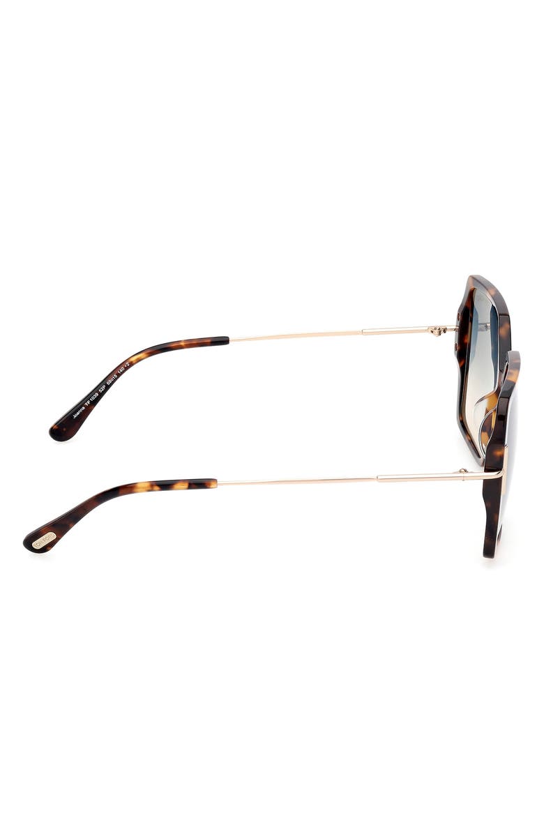 TOM FORD Joanna 59mm Gradient Butterfly Sunglasses, Alternate, color, Vintage Havana / T Logo