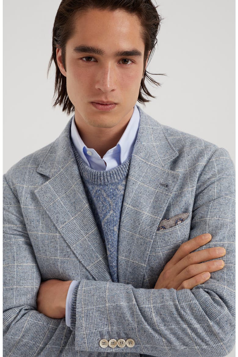 Prince of Wales Cavallo blazer, Alternate, color, Azure