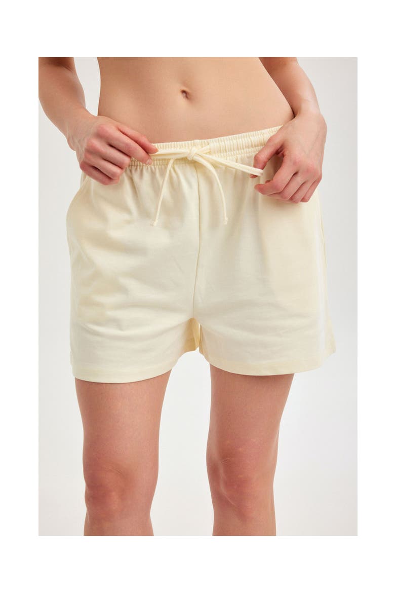 Summer Lounge Cotton Shorts, Alternate, color, Ivory