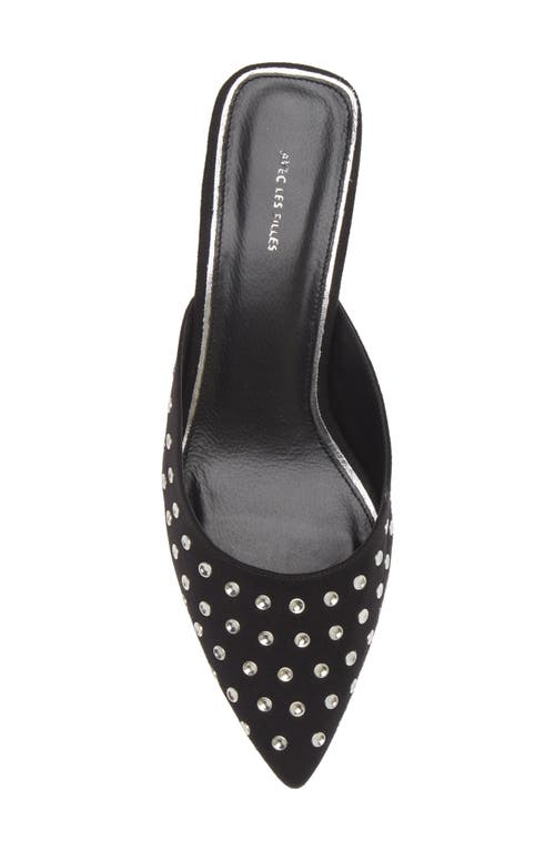 Kaanas Quincy Metallic Pointed Toe Slingback Pump In Black