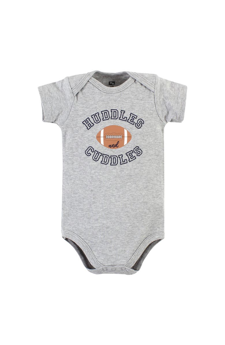 Hudson Baby Infant Cozy Cotton Layette Bundle, Alternate, color, Football Huddles Short-Sleeve