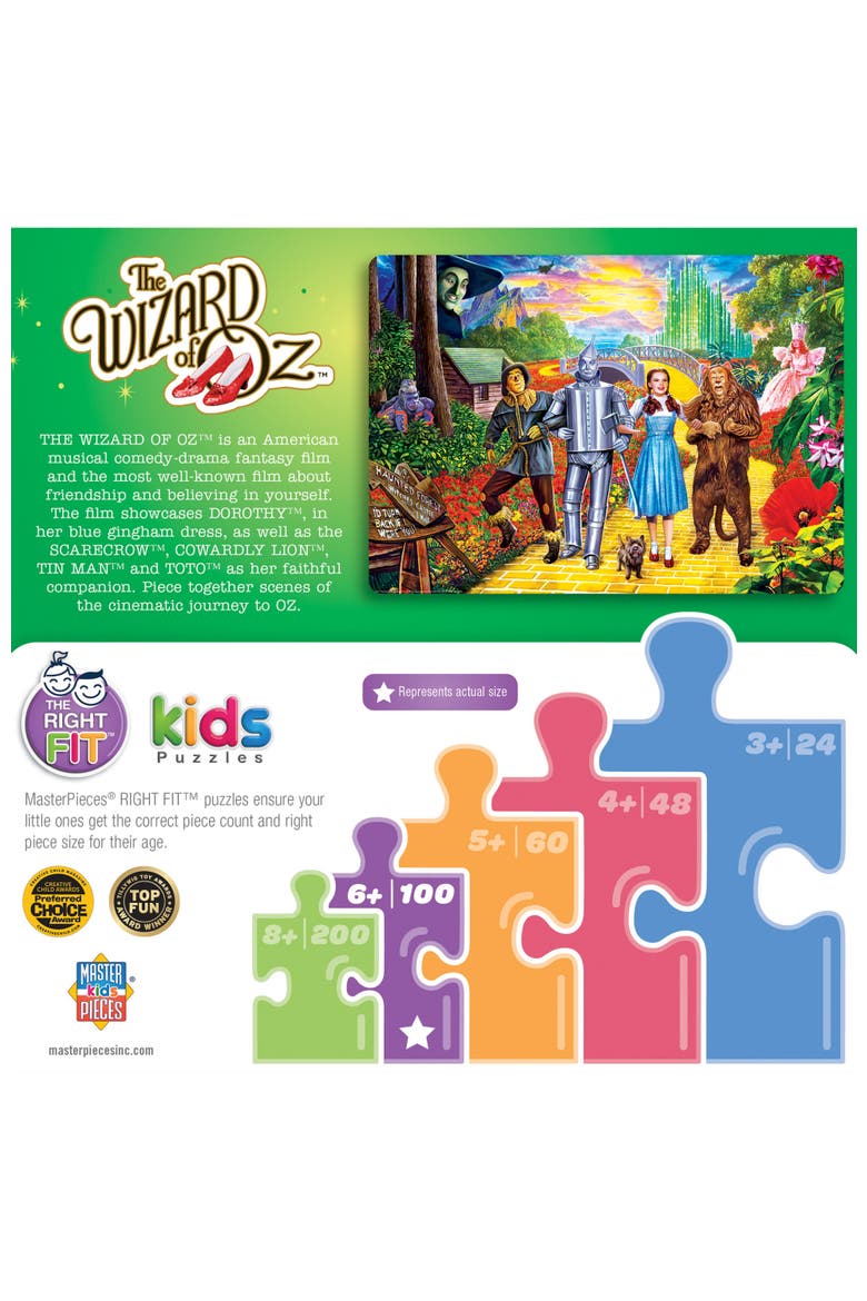 The Wizard of Oz 100 Piece Puzzle, Alternate, color, Multicolor
