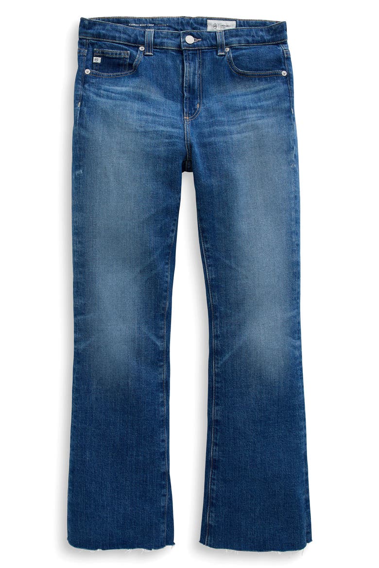 Farrah Raw Hem Crop Bootcut Jeans, Alternate, color, OWENS VALLEY