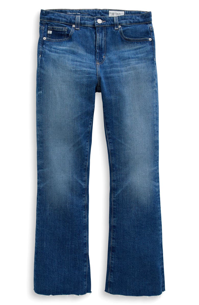 AG Farrah Raw Hem Crop Bootcut Jeans, Alternate, color, Owens Valley