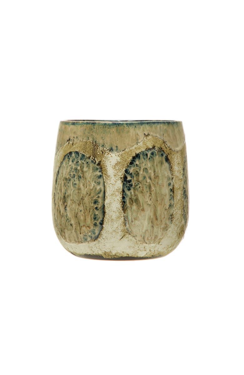 Storied Home Organically Shaped Stoneware Planter, Multicolor, Main, color, Cream