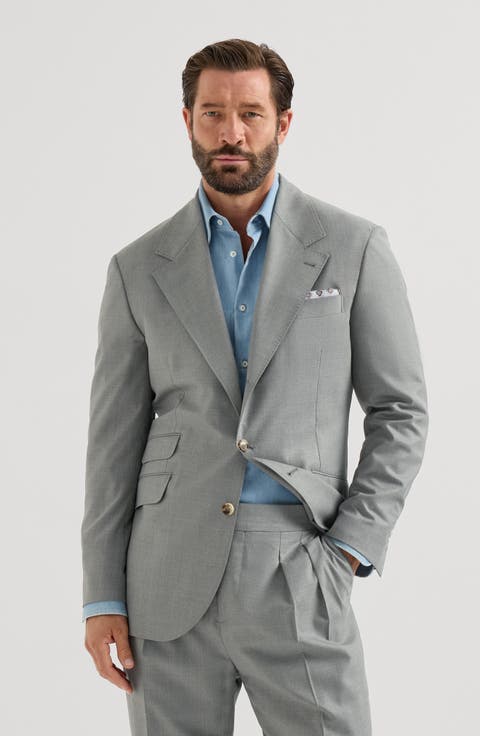 Virgin Wool And Silk Lightweight Hopsack Cavallo Tailor Blazer