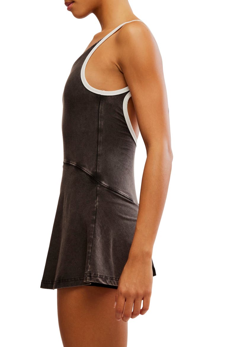 FP Movement Hot Shot Stretch Cotton Skortsie, Alternate, color, BLACK