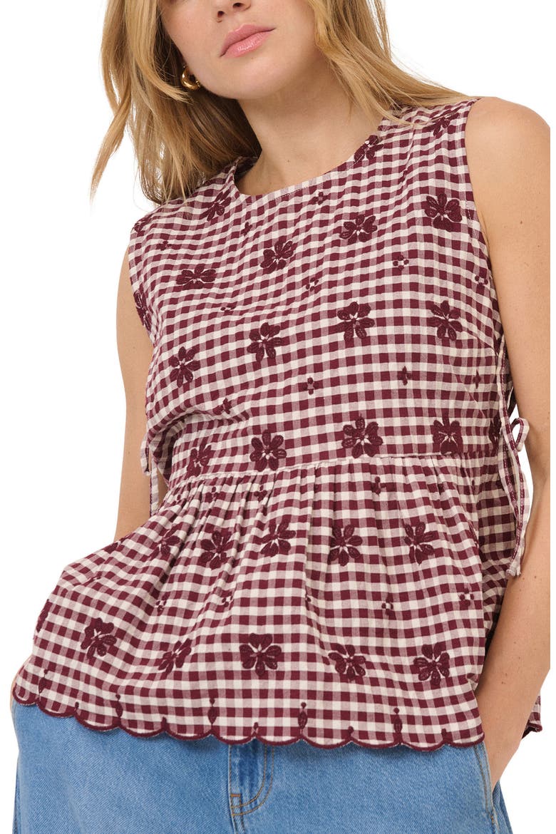 Valerie Peplum Hem Top, Main, color, RED