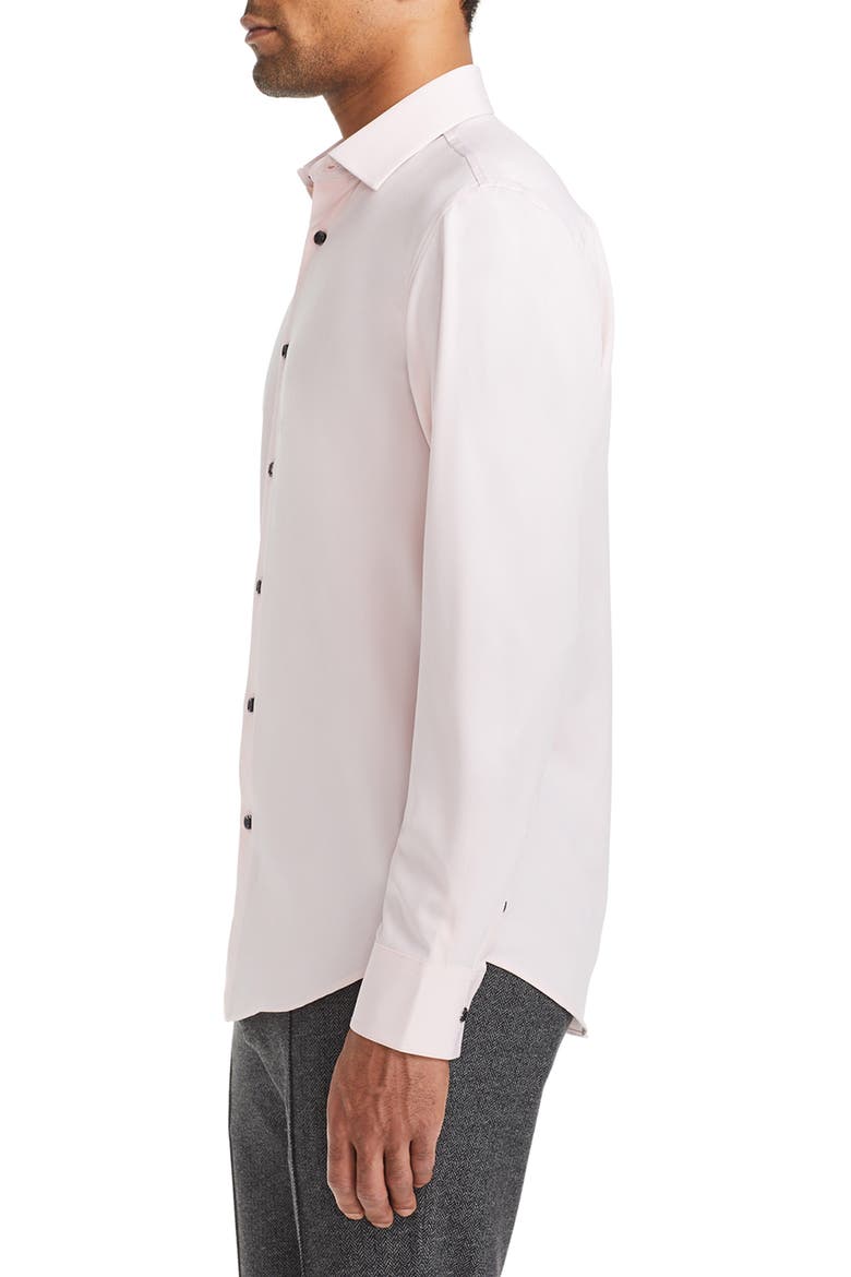 Extra Trim Fit Stretch Cool Temp Dress Shirt & Face Mask, Alternate, color, PINK