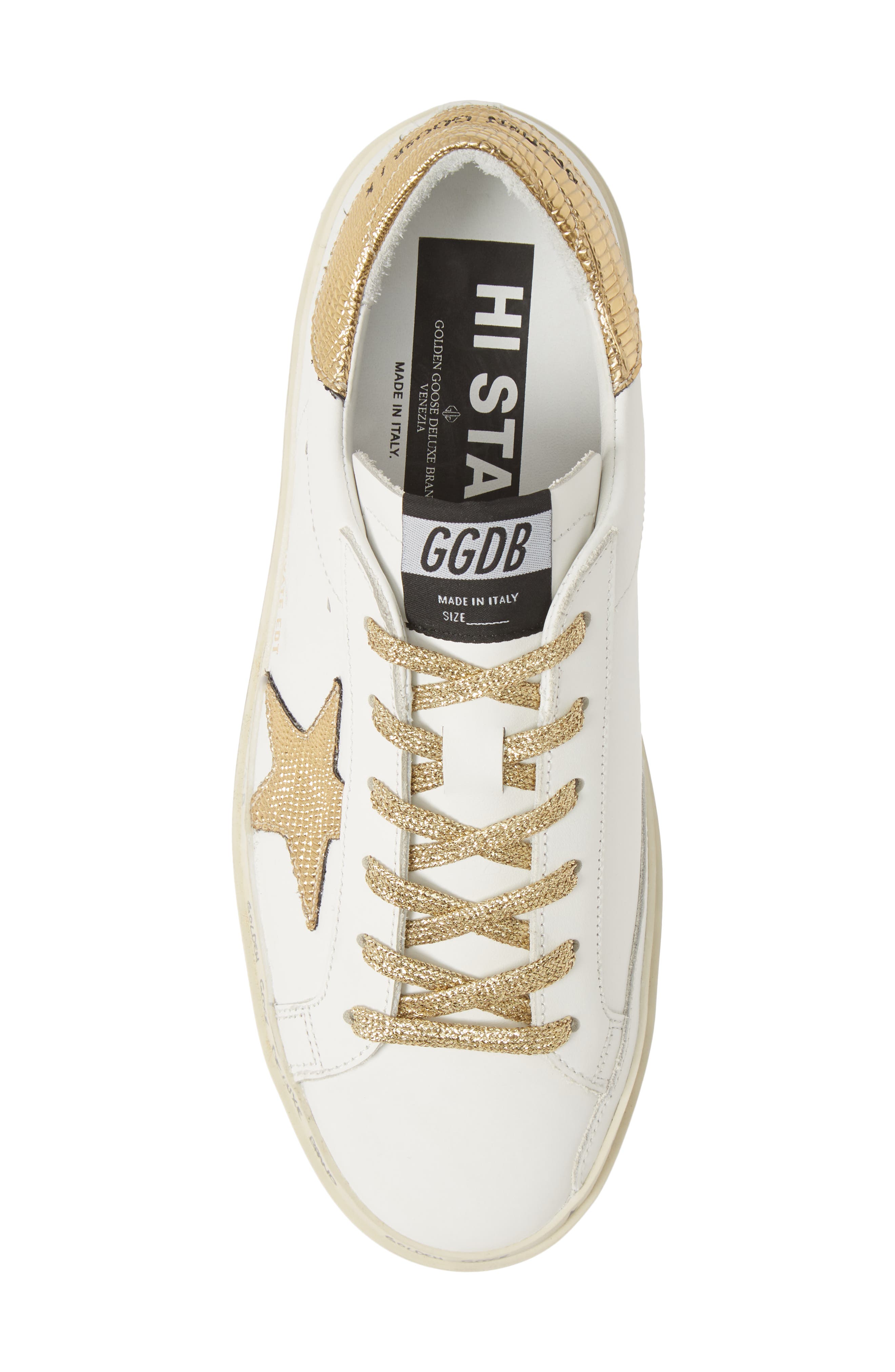 Golden Goose Hi Star Metallic Platform Sneaker, Alternate, color, 