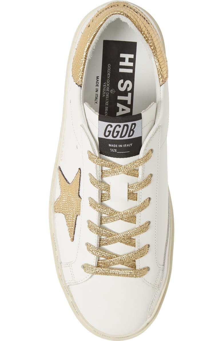 Golden Goose Hi Star Metallic Platform Sneaker, Alternate, color,