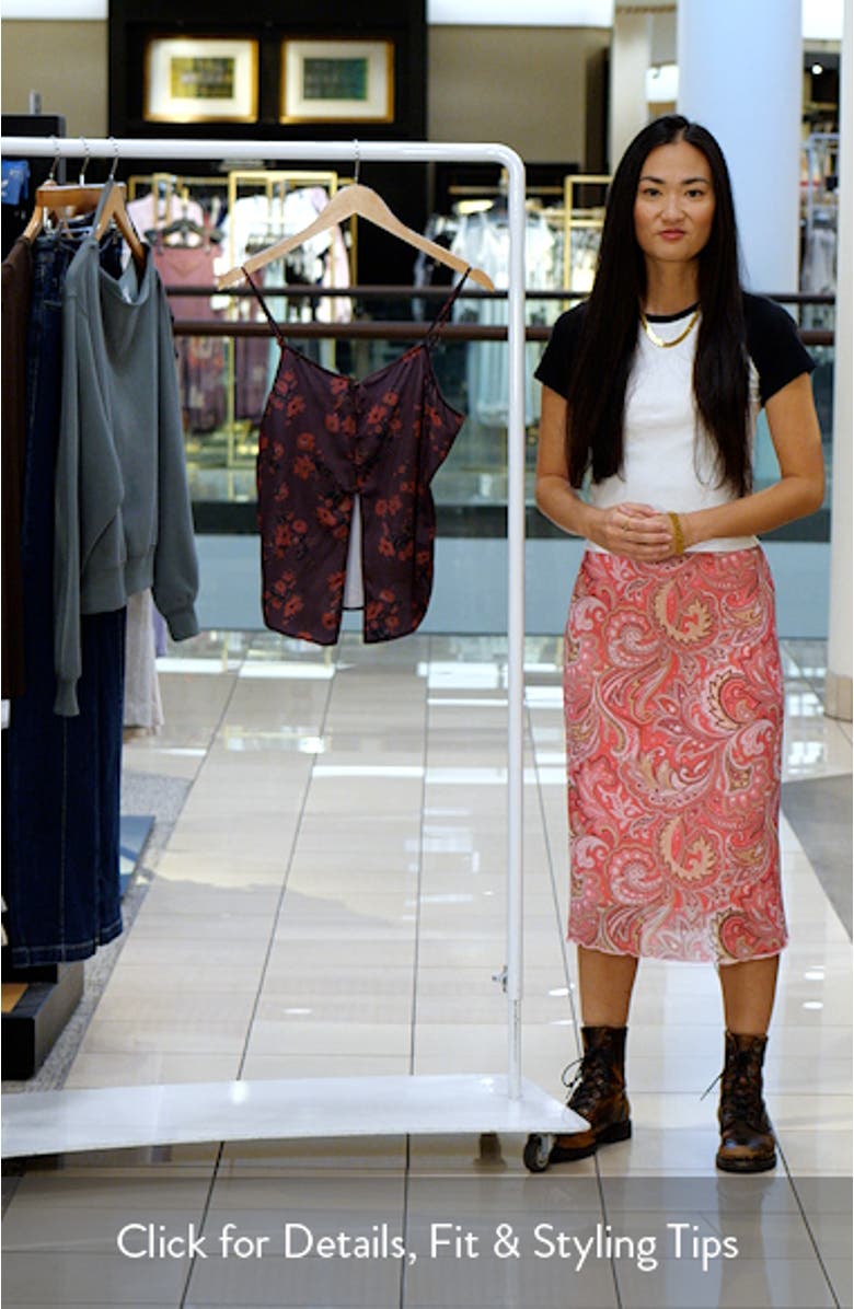 Split Front Satin Button-Up Camisole, sales video thumbnail