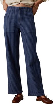 Faherty Topsail Striped Straight Leg Utility Pants