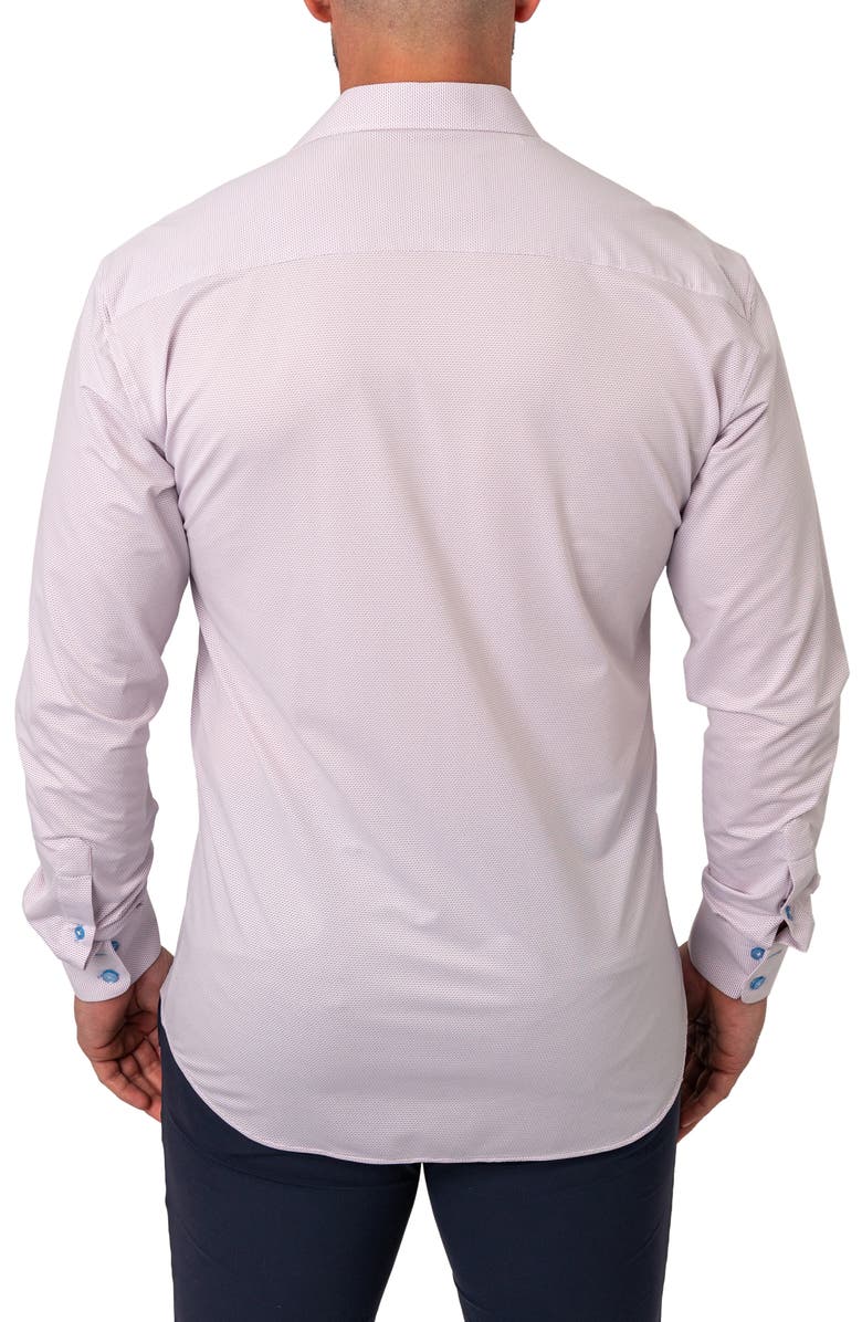 Maceoo Einstein Micropattern Stretch Contemporary Fit Button-Up Shirt, Alternate, color, 