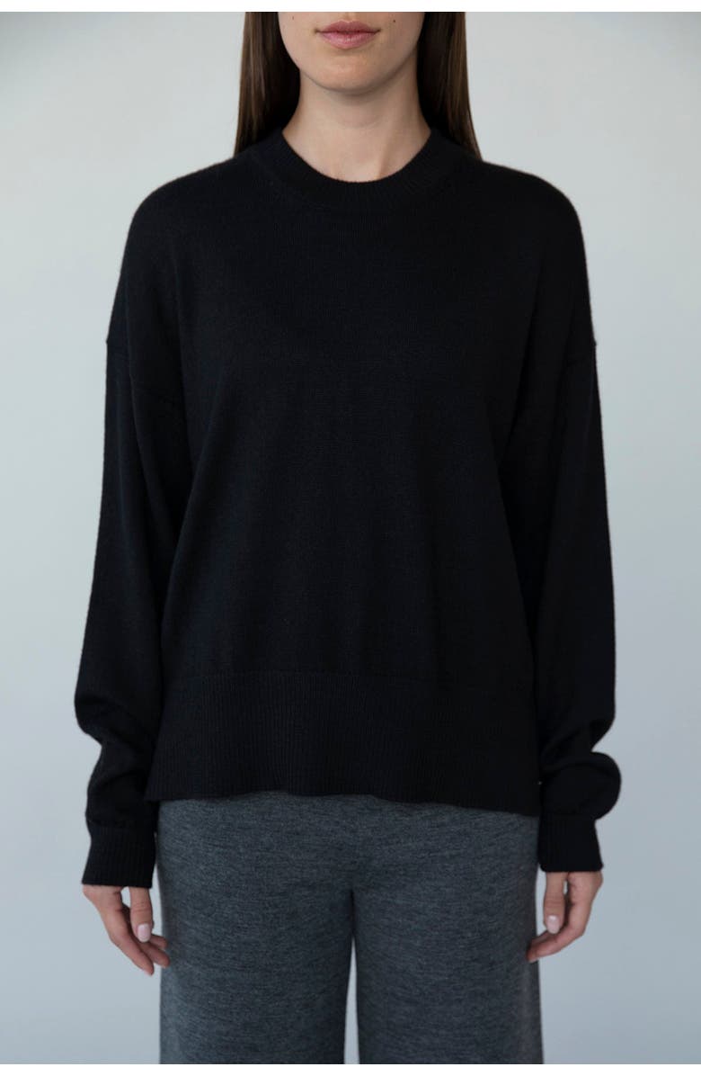 SSKEIN Crew Neck Pullover, Main, color, Black
