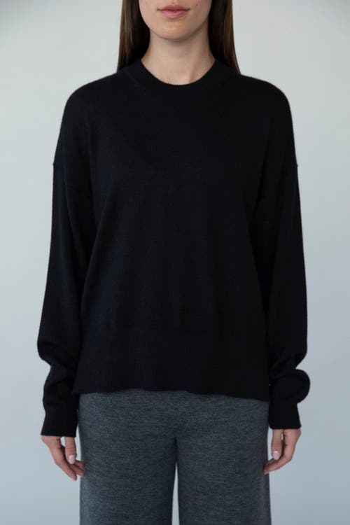 Sskein Crew Neck Boxy Pullover In Black