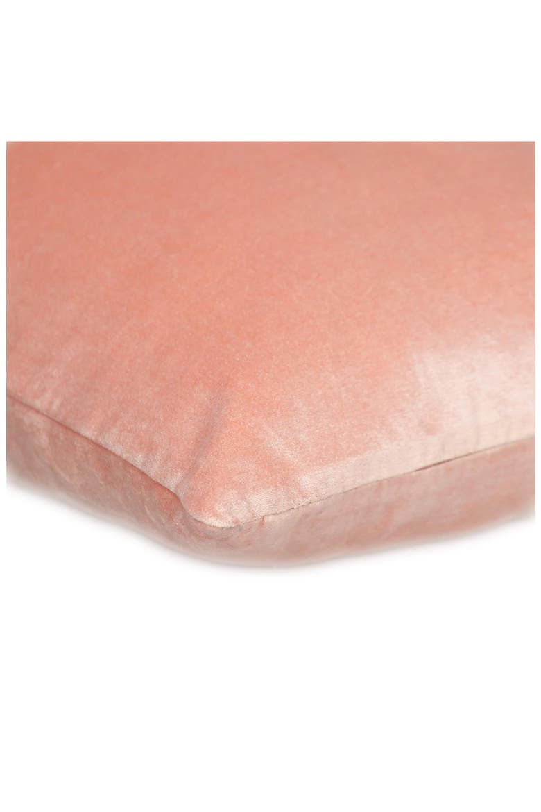 Velvet Throw Pillow, Alternate, color, PINK
