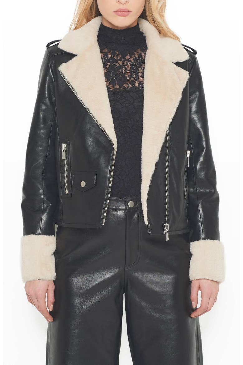 Sydney Recycled Leather Jacket, Main, color, Black