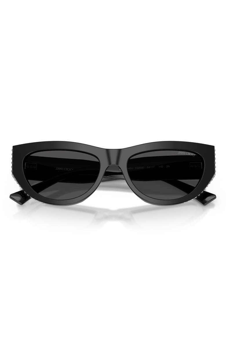 Jimmy Choo 54mm Cat Eye Sunglasses, Alternate, color, Black/ Dark Grey